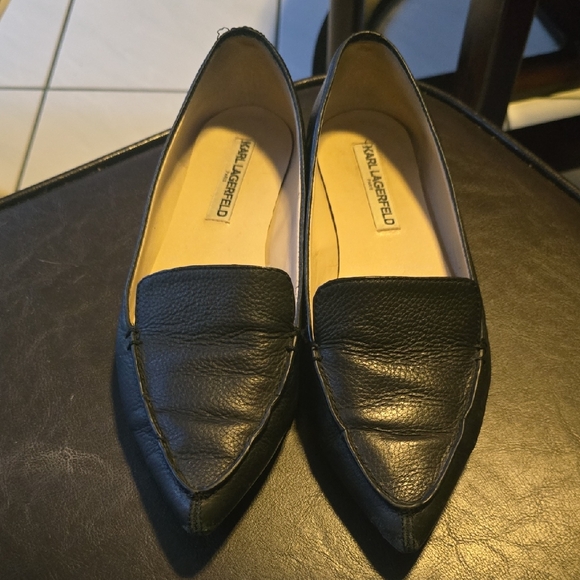 Karl Lagerfeld Shoes - Karl Lagerfeld Destine Women's Black Leather Flats